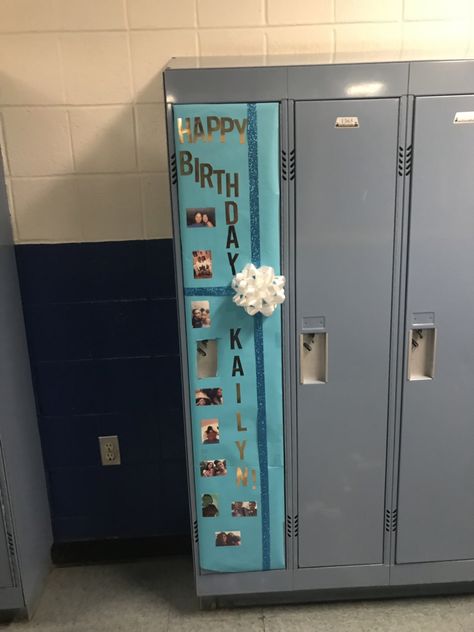 Decorated Lockers For Birthdays, Bday Locker Decorations, Happy Birthday Locker Ideas, Birthday Locker Decorations Friends, Locker Birthday Decorations, Birthday Locker Ideas, Birthday Locker Decorations, Birthday Locker, Cute Locker Ideas