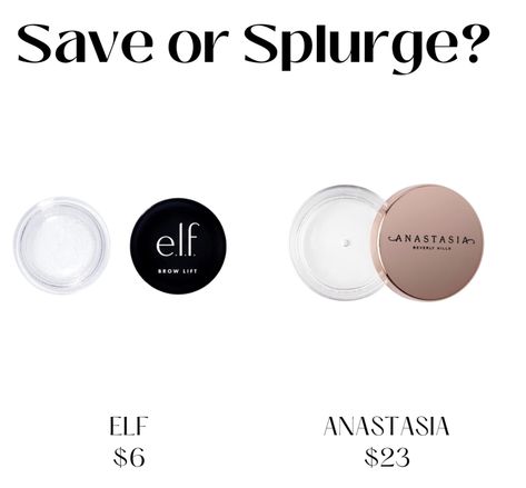 It's evident that ABH excels at lifting and spiking the brows, whereas elf exhibits a lesser hold. Based on my observation, it's clear that ABH outperforms elf, and the latter falls short in replicating a solid match. Therefore, I confidently assert that elf cannot be considered a valid dupe for the Anastasia Beverly Hills brow freeze. Elf Brow Lift, Anastasia Brow Freeze, Elf Brow, Brow Freeze, Save Or Splurge, Elf Products, Anastasia Beverly Hills Brow, Anastasia Brow, Brow Lift