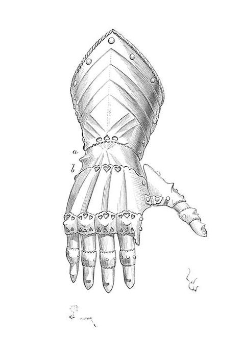 Gauntlet Tattoo Forearm, Gauntlet Illustration, Armour Illustration, Gauntlet Drawing, Gauntlet Tattoo, Arm Gauntlet, Medieval Gauntlet, Armor Illustration, Helm Tattoo