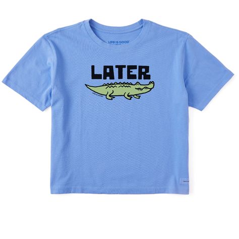 Women's Later Gator  Boxy Crusher Tee Later Gator, Good Kids, Ladies Tee Shirts, Help Kids, Best Wear, Laid Back Style, Cornflower Blue, Dream Clothes, Cotton Spandex