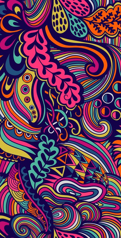 Psychedelic Art Movies Wallpaper, Trippy Patterns, Mandala Wallpaper, Psy Art, Trendy Wallpaper, Trippy Art, Colorful Wallpaper, Mobile Wallpaper, Mandala Art