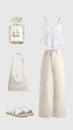 Style Casual Chic, Europe Outfits, Beige Outfit, Everyday Fashion Outfits, Casual Day Outfits, White Outfit, Looks Chic, Cute Everyday Outfits, Summer Fashion Outfits