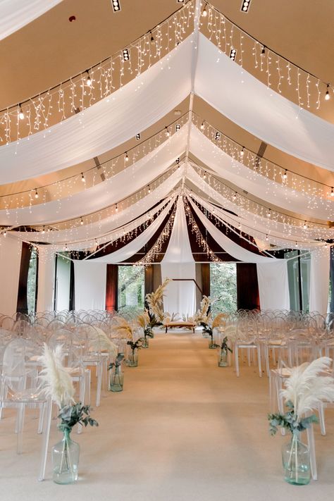 Ceremonies at Andaz Costa Rica Ceiling Swag, Decoration Video, Wedding Tent Decorations, Sweet 15 Party Ideas, Ceiling Draping, Gala Ideas, Tent Decorations, Wedding Tent, Hall Decor