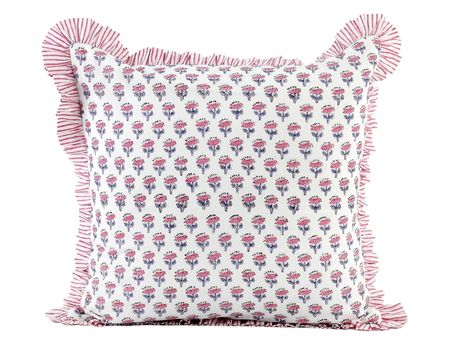 CPC Pink Sapphire Ruffle Throw Pillow Covers for Couch, 20x20 Inch Cotton Stripe Ruffle Couch Pillows for Living Room, Hidden 16 Inch Zipper Boho Pillow Case or Cute Outdoor Pillows Pillows For Living Room, Ruffle Pillow, Beach Bungalow, Block Printed Pillows, Cushion Cover Designs, White Throw Pillows, Decorative Pillows Couch, Farmhouse Pillows, Boho Designs