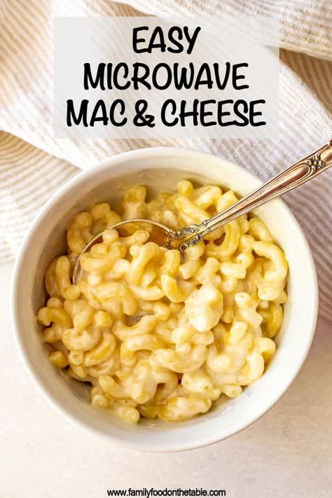 Mac And Cheese Recipe Microwave, Mc N Cheese, Mac And Cheese Microwave, Microwave Mac And Cheese, Mac And Cheese Rezept, Quick Mac And Cheese, Easy Mac N Cheese Recipe, Easy Microwave Recipes, Easy Mac N Cheese