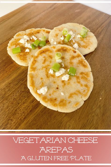 Did someone say cheese please? If you are looking for an easy gluten free and vegetarian recipe idea then you have come to the right place. These easy cheese arepas have only 5 ingredients. These cheesy gluten free and vegetarian arepas can be eaten as a side, appetizer, breakfast, or dinner - it all depends what you put on them. #glutenfree #vegetarian #recipes #arepas Gluten Free Breakfast Bars, Gluten Free Crepes, Flat Pan, Easy Cheese, Gluten Free Pancakes, Gluten Free Recipes For Breakfast, Breakfast Bars, Gluten Free Muffins, Gluten Free Breakfasts