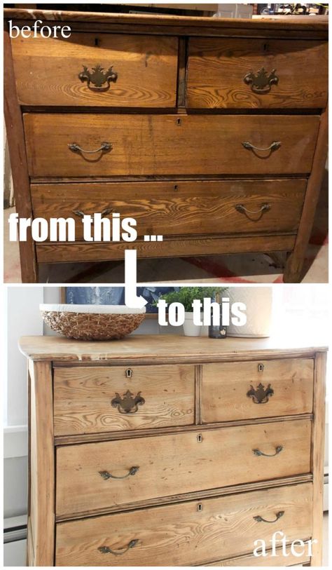 DIY Antique Dresser - Rooms For Rent blog Cheap Furniture Makeover, Easy Furniture Makeover, Furniture Rustic, Diy Furniture Renovation, Furniture Rehab, Furniture Renovation, Furniture Hacks, Farmhouse Furniture, Creative Furniture