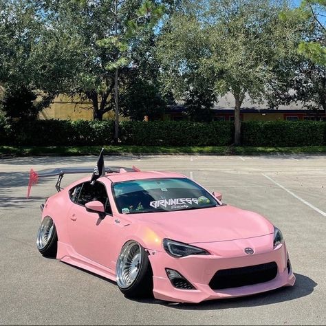 Pink Toyota 86, Pink 350z, Pink Cars, Pink Rims, Scion Frs, White Rims, Toyota Gt86, Toyota 86, Wrap Ideas