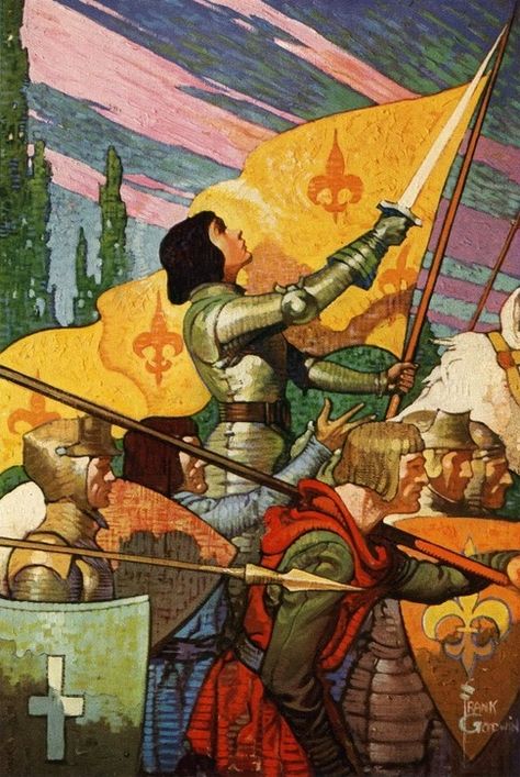 The voices said “It is God who commands it" and Joan of Arc complied. Praying that we would follow God with such abandon. ... Santa Joana D'arc, Joan D Arc, Saint Joan Of Arc, Jeanne D'arc, St Joan, Joan Of Arc, Art Et Illustration, Norman Rockwell, Art Historian