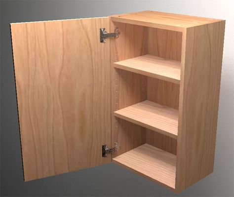 How To Build Frameless Wall Cabinets | Tom Builds Stuff Wood Closet Shelves, Tiny Kitchen Remodel, Primitive Wood Crafts, Galley Kitchen Remodel, Kabinet Dapur, Cabinet Plans, Woodworking Cabinets, White Kitchen Remodeling, Kitchen Designs Layout