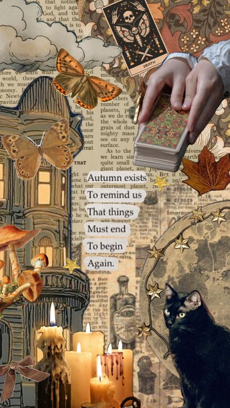 #autumn #autumnaesthetic #collageart #rebirth #nature #witchy Witchy Autumn, Autumn Wallpaper, Witchy Wallpaper, Autumn Aesthetic, Collage Art, Phone Wallpaper, This Is Us, Nature