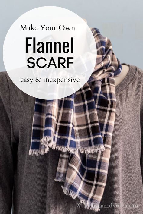 Hand Made Scarves, Fabric Scarf Diy, Flannel Scarf Pattern, How To Sew A Scarf Easy Diy, How To Make A Scarf, Scarf Diy Ideas, Fabric Gifts For Men, Flannel Sewing Projects, Things To Sew For Men