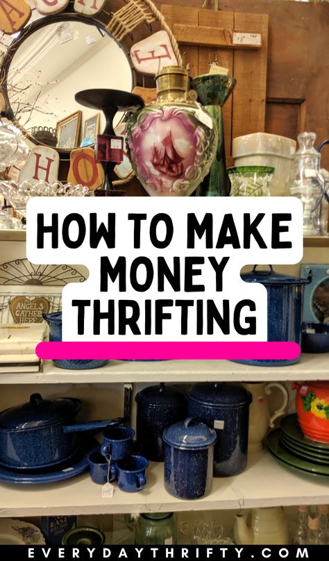 We are all looking for ways to make extra money and one way that has risen in popularity over the last several years is known as thrifting or, simply, “flipping items.” It can be a great way to make some cash and can be a lot of fun as well, especially if you spot an amazing bargain or stumble across a rare or unique item. There’s definitely some thought involved with the whole process though, so let’s take a look at how to make money thrifting and flipping items. How To Sell Vintage Items, Flip Items For Profit, Reselling Thrift Store Finds, Thrift Flipping, Things To Make And Sell, Thrift Store Flips, Popular Things, Selling Stuff, Vintage Thrift Stores