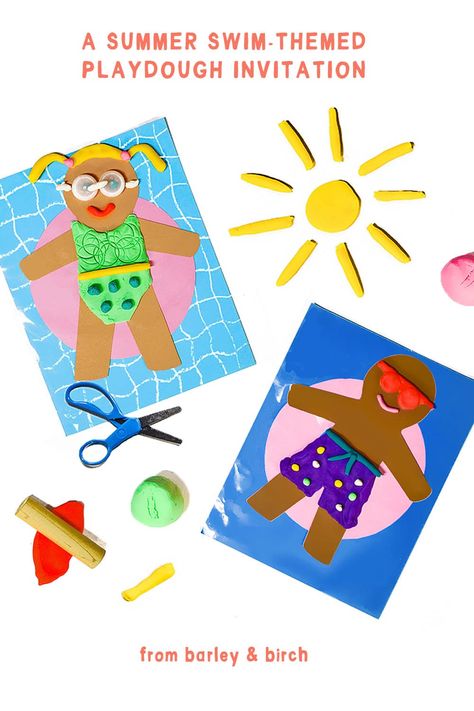 Pool Crafts For Kids, Pool Crafts, Playdough Invitation, Make Your Own Playdough, Recycled Diy, Diy Playdough, Diy Lantern, Diy Popsicle, Camp Crafts