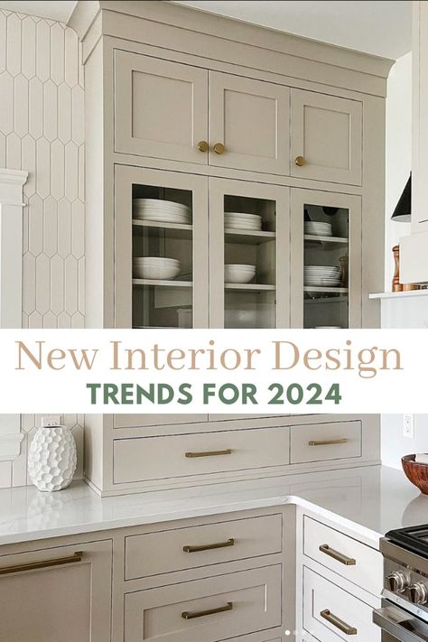 Read on to find the best interior design trends for 2024 Cool Neutral Kitchen, Stained And Painted Kitchen Cabinet Combo, Best Cabinet Color With Dark Floors, Kitchen Remodel Victorian House, Kitchen Interior Contemporary, California Contemporary Kitchen, Open Concept Kitchen Dining Living Room Boho, Home Color Trends 2024, Paint Colors 2024 Living Room