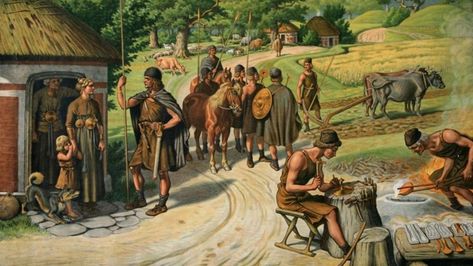 A fascinating new study chronicles the family histories of European Bronze Age households, revealing the presence of surprising marital practices, patterns of inheritance, and the unexpected early emergence of social inequality within these homestead farms—including the possible use of slaves or servants. Ancient Artifacts Archaeology, Bronze Age Tools, Bronze Age Collapse, Ancient Artifacts Prehistoric, Bronze Age Civilization, Sea Peoples, Sejarah Kuno, Ancient Warfare, Ancient Maps