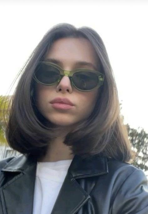 Heart Shaped Face, Haircut Ideas, Face Shape, Sunglasses, Hair, Leather