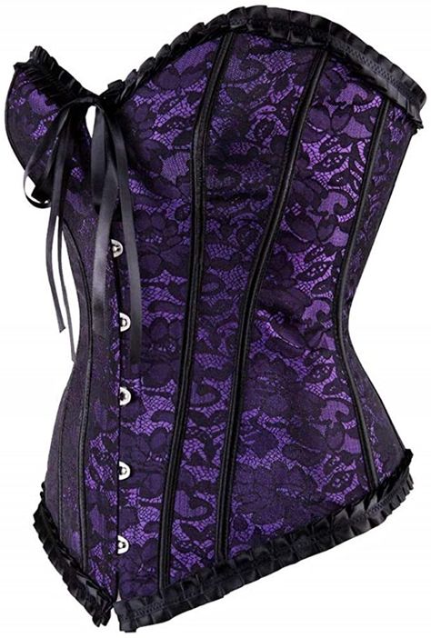 Couture, Haute Couture, Dark Purple Corset Dress, Purple Corset Aesthetic, Black And Purple Clothes, Dark Purple Corset, Purple Corset Outfit, Black And Purple Corset, Cute Purple Outfits