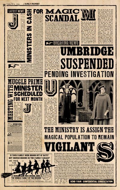 Dolores Umbridge - Harry Potter Wiki Daily Profit Harry Potter, Harry Potter Junk Journal Printables, Harry Potter Wanted Posters Printable, Daily Prophet Printable Free, Harry Potter Newspaper, Harry Potter Paper, Poster Harry Potter, Classe Harry Potter, Harry Potter Christmas Decorations