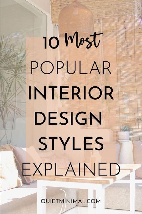 If you’re redecorating your house, you’ll have many decisions to make. The best way to get started is by understanding the common interior design styles. Trending Interior Design Styles, Home Design Themes Style, Names Of Interior Design Styles, New Classic Style Interior Design, Theme For Interior Design, Interior Design Styles Guide Inspiration, Modern Theme Interior Design, I Terior Design Styles, Themes For Interior Design