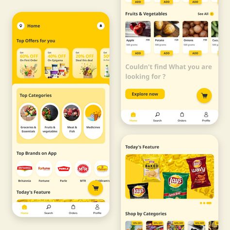 UI app design Food Ordering App Ui Design, Grocery App Ui Design, Category Ui Design, Category Ui, Supermarket App, Handwritten Logo Design, Grocery Shopping App, Grocery Delivery App, Food Ordering App