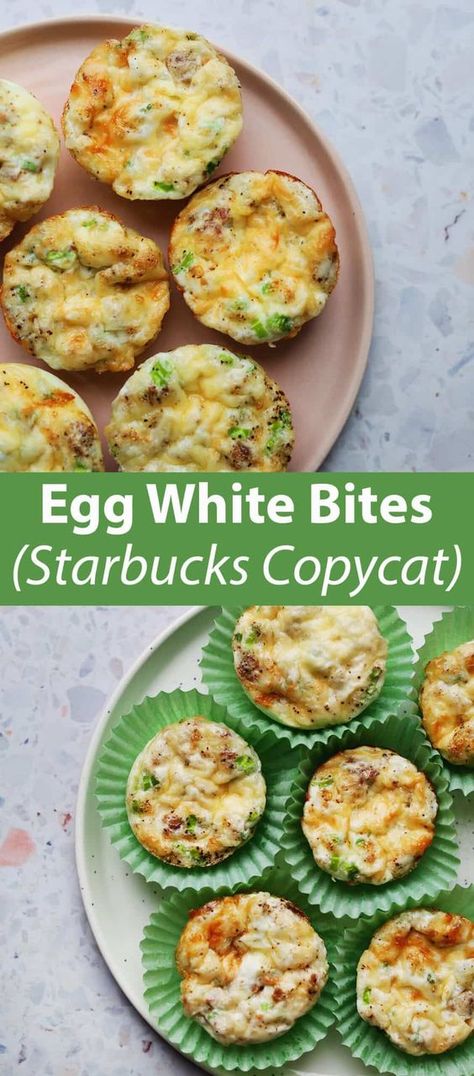 Egg White Cups Breakfast Healthy, Breakfast Egg White Muffins, Egg Whites Muffins Breakfast, We Egg Bites, Egg Bites Egg Whites, Egg White Bites Meal Prep, Egg White Mini Muffins, Egg Whites Bites Muffin Tins, Healthy Egg White Bites Muffin Tins