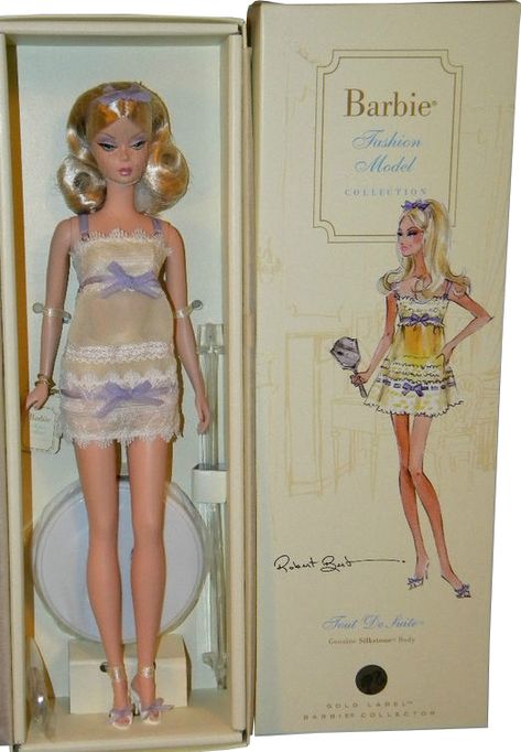 Barbie Silkstone Collection, Barbie Fashion Model Collection, Silkstone Barbie Doll, Doll Collection Aesthetic, Katerina Core, 2000s Barbie Dolls, Peppermint Rose, Vintage Barbies, Bazaar Magazine