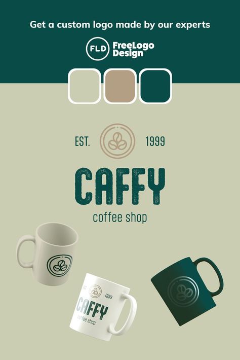 Inspiration for your coffee shop or restaurant logo. Get a custom logo made by free logo design experts. Every day, our team creates logo templates for businesses just like you using a trendy color palette. Or use our free logo maker to create the perfect logo. Logos, Coffee Shop Logo Design Ideas, Trendy Color Palette, Free Logo Design, Logo Design Free Templates, Trendy Logos, Green Palette, Restaurant Logo, Green Colour Palette