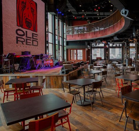 Music Venue Interior, Nashville Things To Do, Live Music Bar, Red Restaurant, Nashville Vacation, Commercial And Office Architecture, Nashville Trip, Studio Interior Design, Creative Hub