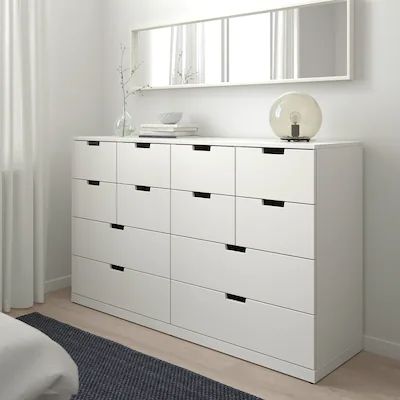 Chests of Drawers - Shop Dressers & Bedroom Storage - IKEA Chest Of Drawers Ikea, Built In Dressing Table, Ikea Nordli, Bookcase White, Storage Solutions Bedroom, Bedroom Chest Of Drawers, Painted Drawers, Billy Bookcase, White Bookcase