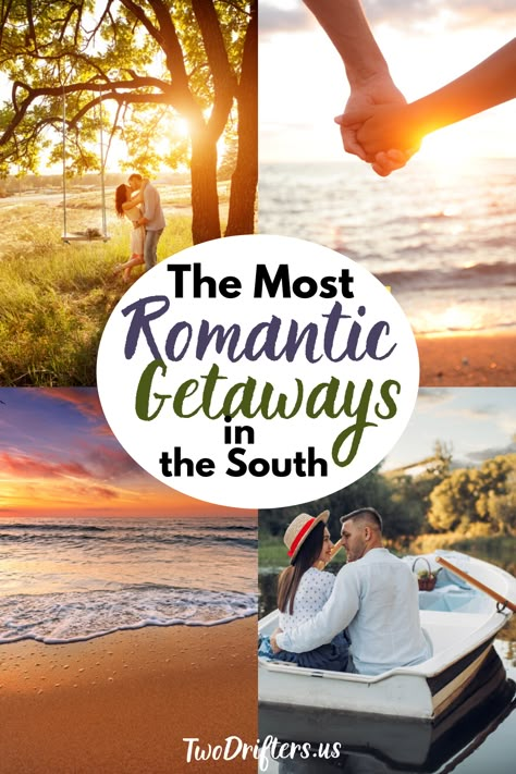 If you’re looking to plan a romantic weekend getaway in the southeast for two, you can’t do better than these 17 destinations. Whether you’re after sand and sun or the charm of a sweet southern city, these are the best romantic getaways in the southern United States #romantictravel #romanticgetaway #coupletravel #usatravel #traveldestinations | USA south | travel destinations for couples | southeastern USA travel ideas | southern honeymoon | USA romantic places | romantic getaways in USA Southern Weekend Getaways, Southern Getaways, Weekend Getaways In The South, Anniversary Destinations, Honeymoon Usa, Best Romantic Getaways, Getaways For Couples, Romantic Couple Getaways, Weekend Getaways For Couples