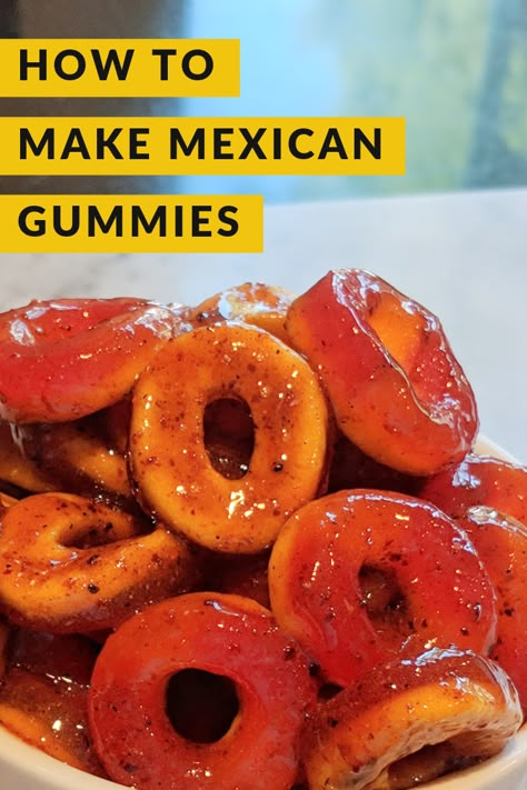 Faerie Eye: Mexican Gummies Mexican Gummy Candy, Chamoy Gummies Recipe, Diy Chamoy Candy, How To Make Mexican Candy, Homemade Mexican Candy, Chamoy Gushers Recipe, Tajin Gummies, Diy Mexican Candy, Chamoy Gummies