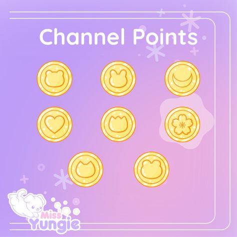 Found some cute channel points for twitch! Twitch Channel Points Ideas, Twitch Overlay Ideas, Twitch Emotes Ideas, Twitch Assets, Twitch Streaming Setup, Twitch Bits, Stream Design, Cute Emotes, Twitch Banner