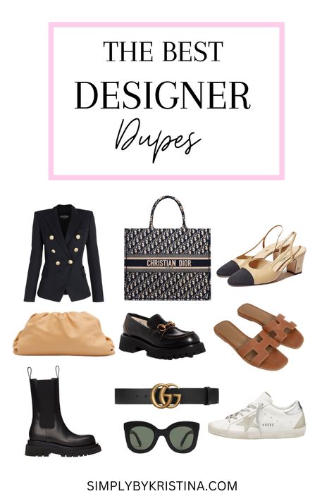 The ultimate guide for the best high-quality Luxury Designer Dupes with links. These finds will save you tons of money and won’t break the bank. amazon finds | designer dupes | luxury finds | Budget friendly | outfit inspiration | designer aesthetic | Luxury Dupes Luxury Staples, Budget Luxury, Bottega Veneta Pouch, Designer Aesthetic, Amazon Fashion Finds, How To Look Expensive, Lug Boots, Aesthetic Luxury, Best Designer Bags