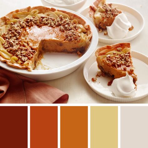 Pumpkin Pie Color Palette, Apple Pie Color Palette, Pie Color Palette, Pie Whipped Cream, Pumpkin Centers, Palette Challenge, Apple Pumpkin, Pumpkin Pecan Pie, Honey Pie