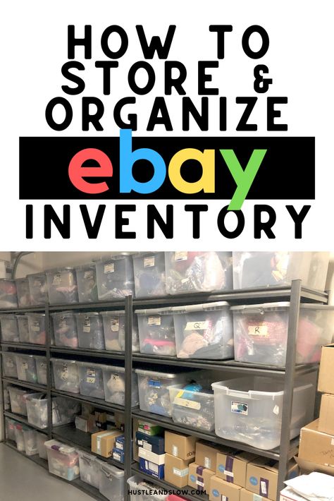 What you need to sell on ebay | Hustle & Slow Ebay Inventory Organization, Ebay Office, Inventory Organization, Inventory Storage, Ebay Selling Tips, Reselling Business, Ebay Reseller, Ebay Hacks, Ebay Business