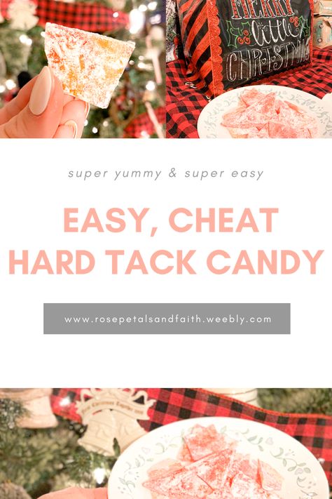 Hard Tack Candy Recipe, Hard Tack Recipe, Tack Candy, Hard Tack Candy, Cinnamon Hard Candy, Hard Tack, Campfire Cake, Cinnamon Candy, Christmas Craft Show