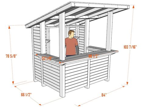 Diy Backyard Bar Plans, Diy Patio Bar Ideas, Diy Outdoor Bar Plans, Rustic Outdoor Bar, Outdoor Bar Plans, Bar Outdoor Design, Patio Shades, Kids Yard, Deck Bar