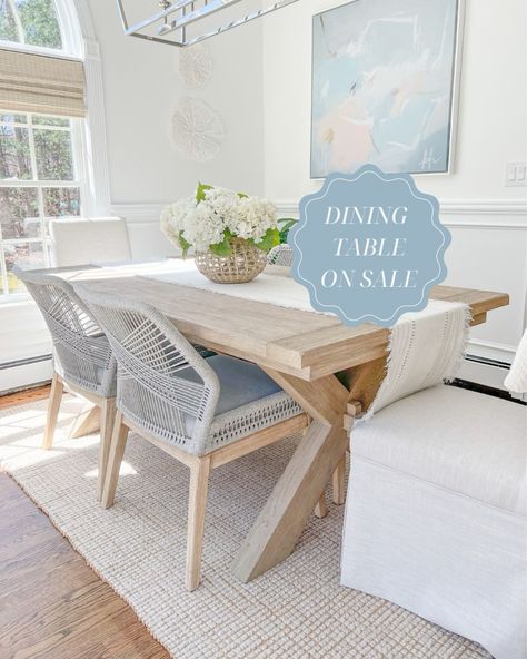 Toscana Extending Dining Table curated on LTK Coastal Beach Dining Room, Coastal Dining Room Table And Chairs, Coastal Style Dining Table, Coastal Dining Tables, Dining Room Coastal Farmhouse, Coastal Dining Room Rug, Coastal Kitchen Table Decor, Coastal Grandmother Dining Room, Modern Hamptons Dining Room