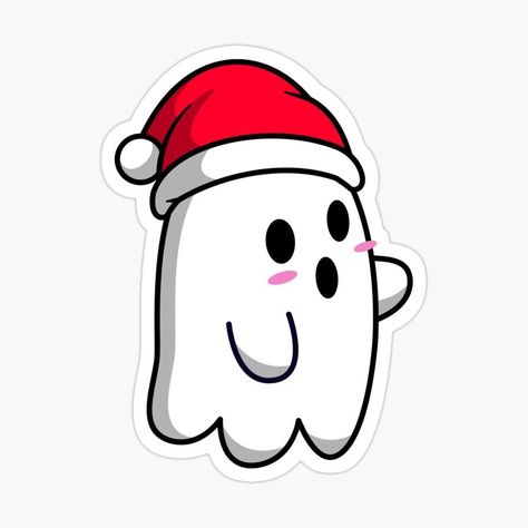 Ghost Puns, Kawaii Ghost, Ghost Funny, Easy Disney Drawings, Christmas Ghost, Calendar Ideas, Christmas Hat, Cute Ghost, Disney Drawings