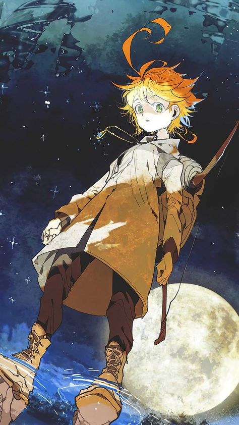 Emma Promised Neverland, Promised Neverland Wallpaper, Neverland Wallpaper, Demizu Posuka, Emma The Promised Neverland, Zerochan Anime, Rare Gallery Wallpaper, Neverland Art, Gallery Wallpaper