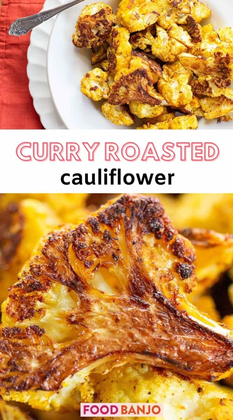 curry roasted cauliflower Califlour Steak Recipes, Curry Cauliflower Recipes, Tumeric Cauliflower Recipes, Curry Cauliflower Steaks, Cauliflower Curry Recipes, Cauliflower Recipes Indian, Curried Cauliflower Roasted, Curry Cauliflower Roasted, Butter Cauliflower Indian