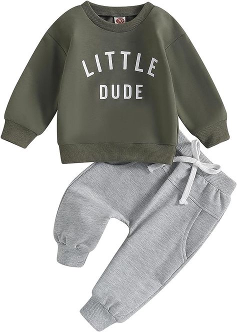 Baby Boy Fall Outfits, Newborn Pants, Newborn Baby Boy Outfit, Boys Fall Outfits, Set Outfits, Neue Outfits, Pant Sets, Sweatpants Set, Pant Length