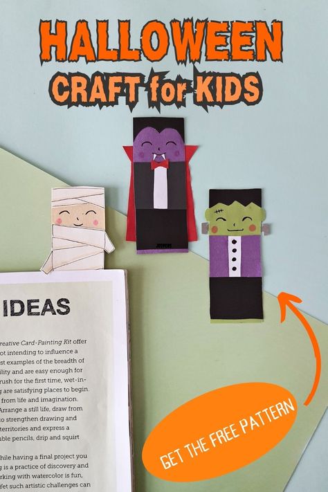 Halloween Diy Bookmarks, Halloween Bookmarks Diy, Halloween Bookmark Craft, Frankenstein Bookmark, October Bookmarks, Witch Bookmark, Vampire Bookmark, Bookmarks Halloween, Halloween Bookmarks