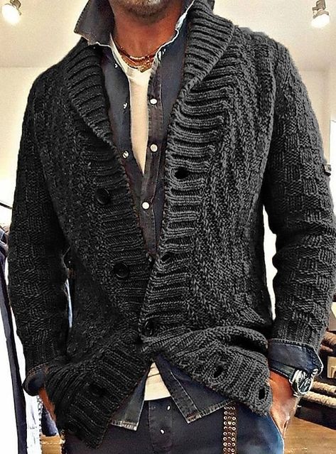 Mens Cable Knit Cardigan, Mens Cardigan Sweater, Solid Color Sweater, Cable Knit Sweater Cardigan, Cardigan Casual, Men's Cardigan, Cardigan Sweater Coat, Collar Cardigan, Mens Cardigan