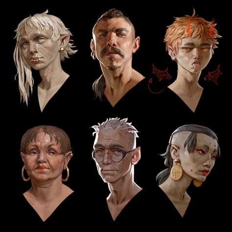 Digital Painting Tutorials, Arte Fantasy, Character Design References, Facial Expressions, Digital Art Tutorial, Digital Portrait, Character Portraits, Art Reference Photos, Portrait Drawing