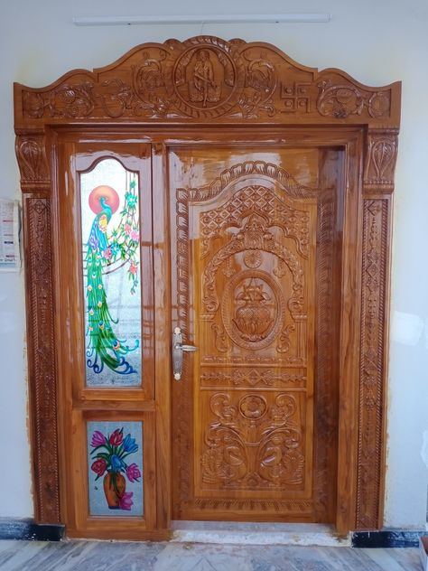 Main Door Nilai Design, Main Door Design Photos, Arch Designs For Hall, Door Arch, Exterior Door Designs, Window Glass Design, House Front Door Design, House Main Door Design, Single Door Design