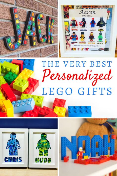 Lego Teacher Gifts, Diy Lego Gift Ideas, Lego Name Sign, Lego Teacher, Lego Bedroom Decor, Lego Sign, Lego Diy Crafts, Lego Room Decor, Lego Bedroom