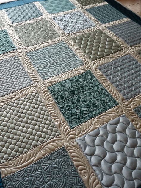 BEAUTIFUL Grid Quilting, Hand Quilting Designs, Quilting Motifs, Free Motion Designs, Free Motion Quilting Patterns, Machine Quilting Patterns, Freemotion Quilting, Whole Cloth Quilts, Longarm Quilting Designs