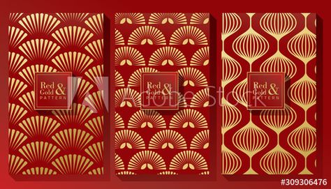 Chinese Red Envelope Design Pattern - Buy this stock vector and explore similar vectors at Adobe Stock | Adobe Stock Envelope Design Inspiration, Chinese Packaging Design, Chinese Pattern Design, Holiday Packaging Design, Chinese Packaging, Red Envelope Design, Chinese Red Envelope, Chinese Pattern, Fabric Patterns Design